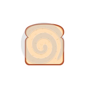 Flat design single bread slice icon