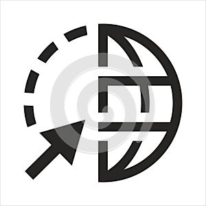 Flat design style. Black web icon symbol. Website icon symbol illustration isolated on white backgroundFlat design style