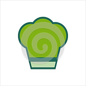 Flat design style chef hat icon. vector icon concept.