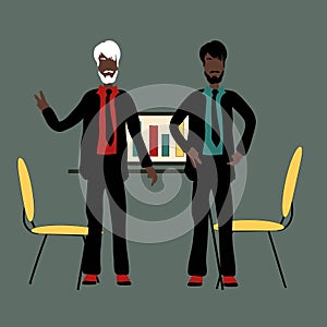 Flat design style modern vector illustration concept of successful partnership, business people cooperation agreement, teamwork