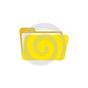 Flat design style vector of open folder icon on white