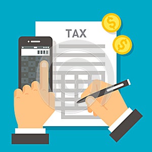 Flat design tax calculation