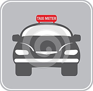 Flat design of Taxi Meter car