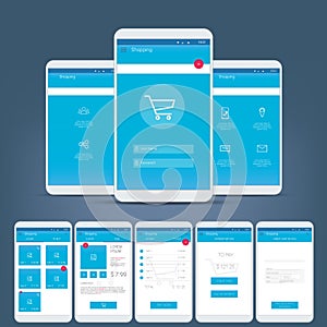 Flat design user interface for smart phone or