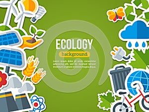 Flat Design Vector Concept for Ecology