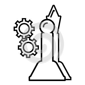 Flat design vector icon for data analysis, strategy planning and successful business