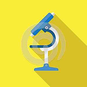 Microscope icon. Flat Design. Vector illustration.