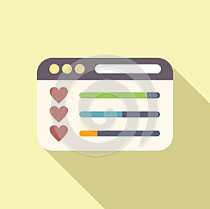 Flat design vector illustration of website interface