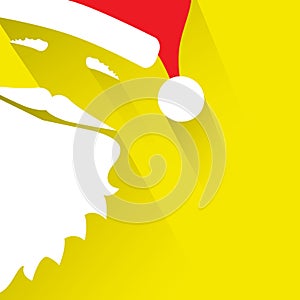 Flat Design Vector Saint Nicholas on yellow background. Greeting Card.