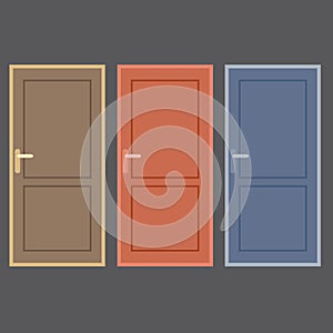 Flat Design Vintage Doors Collection