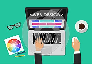 Flat designed banners for graphic design and web design. Vector.