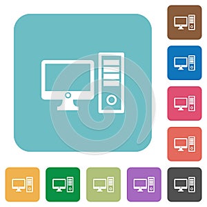 Flat desktop computer icons photo