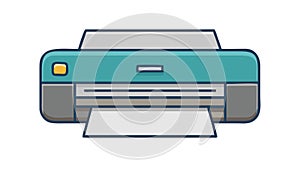 Flat Desktop Printer Icon for Document Printing, vector design Generative AI