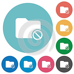 Flat disabled folder icons