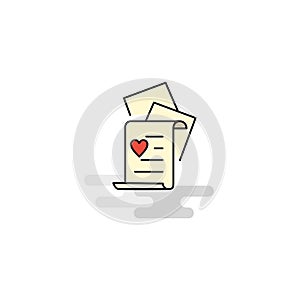 Flat Documents Icon. Vector