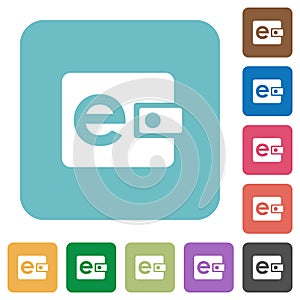 Flat e-wallet icons