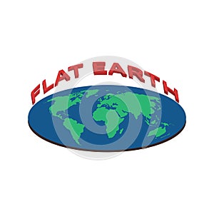 Flat earth desing concept