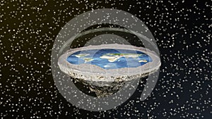 Flat earth illustration