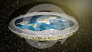 Flat earth illustration