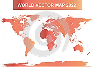 Flat Earth, map template for website pattern, annual report, infographics. Blank map without labels. World Earth day concept. Gene