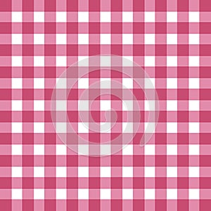 Flat easy tilable red and white gingham pattern
