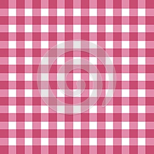 Flat easy tilable red and white gingham pattern photo