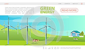 Flat Ecology Colorful Webpage Template