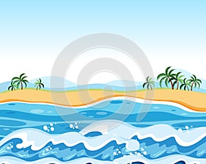 Flat empty beach background