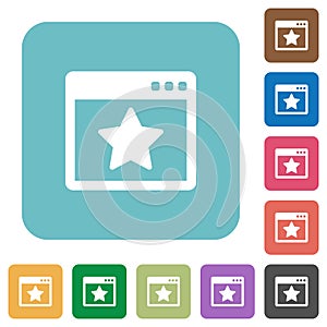 Flat favorite application icons