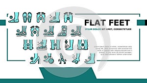 Flat Feet Disease Landing Header Vector