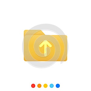 Flat folder design element with upload symbol,Folder icon,Vector and Illustration