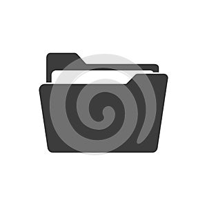 Flat folder icon flat design. Vector illustration. Isolated.