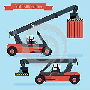 Flat forklift container.