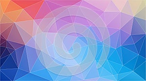 Flat Frash color geometric triangle wallpaper. Horizontal vector background