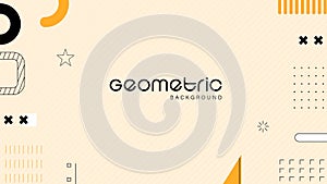 Flat geometric background for presentation banner and flyer. Abstract background.. Lines and shapes decorated blank design for