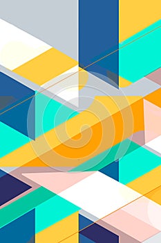 Flat geometric covers design. Colorful modernism. Simple shapes composition photo