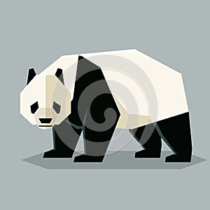 FLat geometric Giant Panda