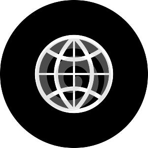 Flat Go to Web icon as symbol