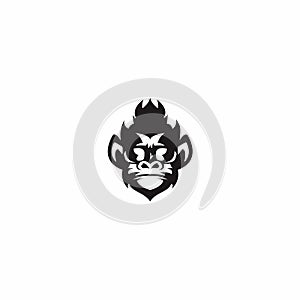 Flat Gorilla Logo, Apes Logo, Monkey Logo