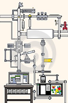 Web Design and Coding Scheme Vector Flat Art