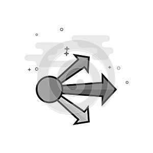 Flat Grayscale Icon - Propagate arrows
