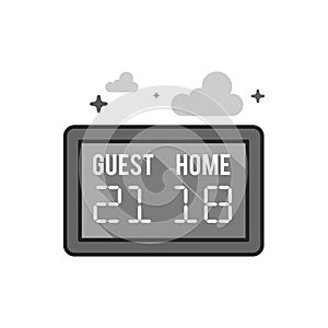 Flat Grayscale Icon - Score board