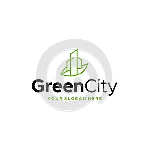 flat GreenCity real estate building Logo design photo