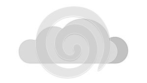 Flat Grey Cloud Icon for Weather Applications, vector design Generative AI