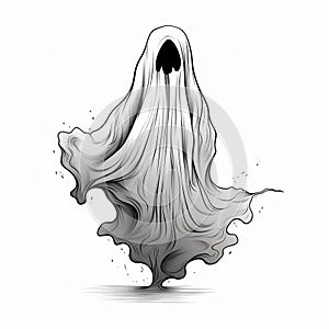 Flat Halloween Ghosts Minimalistic Haunts