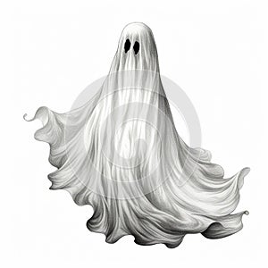 Flat Halloween Ghosts Minimalistic Spooky Haunts