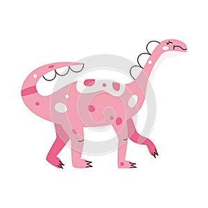 Flat hand drawn vector illustration of shunosaurus dinosaur