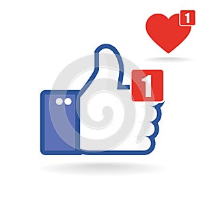 Flat Hand Like Icon photo