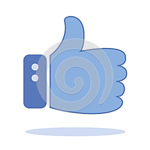 Flat hand like icon, vector