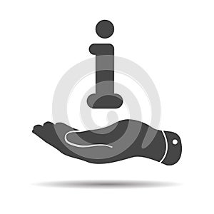 Flat hand offers information icon